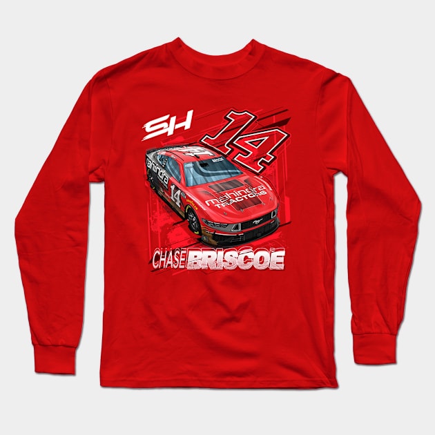 Chase Briscoe Red Car Long Sleeve T-Shirt by stevenmsparks